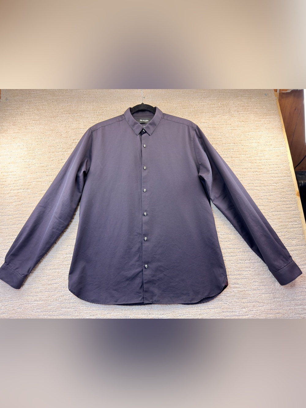 The Kooples Men's Skull Buttons Long Sleeve Button Up Fitted Shirt